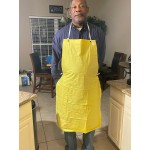 Choice Yellow 8 Mil Light Weight Vinyl Dishwasher Apron - 40