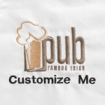 Choice White Customizable Poly-Cotton Front of House Bib Apron with 3 Pockets - 25 Choice White Customizable Poly-Cotton Front of House Bib Apron with 3 Pockets - 25
