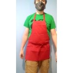 Choice White Customizable Poly-Cotton Front of House Bib Apron with 3 Pockets - 25 Choice White Customizable Poly-Cotton Front of House Bib Apron with 3 Pockets - 25