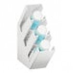 Cal-Mil Classic White 3-Compartment Slanted Cup / Lid Organizer 2048-3-15 Cal-Mil Classic White 3-Compartment Slanted Cup / Lid Organizer 2048-3-15