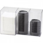 Cal-Mil Classic White 3-Compartment Slanted Cup / Lid Organizer 2048-3-15 Cal-Mil Classic White 3-Compartment Slanted Cup / Lid Organizer 2048-3-15