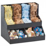 Cal-Mil Classic White 3-Compartment Slanted Cup / Lid Organizer 2048-3-15 Cal-Mil Classic White 3-Compartment Slanted Cup / Lid Organizer 2048-3-15