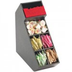 Cal-Mil Classic White 3-Compartment Slanted Cup / Lid Organizer 2048-3-15 Cal-Mil Classic White 3-Compartment Slanted Cup / Lid Organizer 2048-3-15