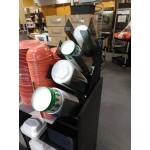 Cal-Mil Classic White 3-Compartment Slanted Cup / Lid Organizer 2048-3-15 Cal-Mil Classic White 3-Compartment Slanted Cup / Lid Organizer 2048-3-15