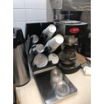Cal-Mil Classic White 3-Compartment Slanted Cup / Lid Organizer 2048-3-15 Cal-Mil Classic White 3-Compartment Slanted Cup / Lid Organizer 2048-3-15