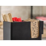 Choice Black 4-Section Countertop Cup, Lid and Straw Organizer