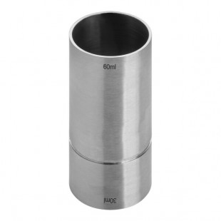 TableCraft 1 oz. & 2 oz. Stainless Steel Thimble Jigger 11416
