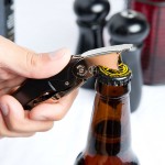 Franmara 3191-01 Two-Lever Waiter's Corkscrew with Black Handle