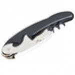 Franmara 3191-01 Two-Lever Waiter's Corkscrew with Black Handle