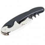 Franmara 3191-01 Two-Lever Waiter's Corkscrew with Black Handle