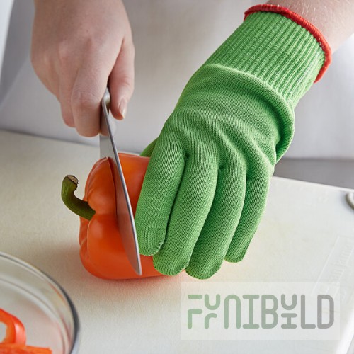 Mercer Culinary M33415GRS Millennia Colors® Green A4 Level Cut-Resistant Glove - Small