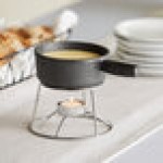 Valor 12 oz. Pre-Seasoned Mini Cast Iron Fondue Pot with Stand Valor 12 oz. Pre-Seasoned Mini Cast Iron Fondue Pot with Stand