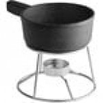 Valor 12 oz. Pre-Seasoned Mini Cast Iron Fondue Pot with Stand Valor 12 oz. Pre-Seasoned Mini Cast Iron Fondue Pot with Stand