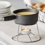 Valor 12 oz. Pre-Seasoned Mini Cast Iron Fondue Pot with Stand Valor 12 oz. Pre-Seasoned Mini Cast Iron Fondue Pot with Stand