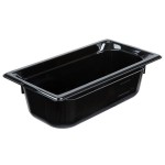 Vollrath 9034420 Super Pan® 1/3 Size Black High Heat Plastic Food Pan - 4