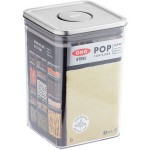 OXO Good Grips 4.4 Qt. Clear Square SAN Plastic Food Storage Container with Stainless Steel POP Lid