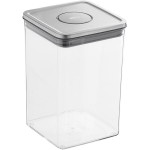 OXO Good Grips 4.4 Qt. Clear Square SAN Plastic Food Storage Container with Stainless Steel POP Lid