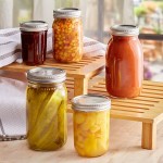 Choice 16 oz. Pint Regular Mouth Glass Canning / Mason Jar with Silver Metal Lid and Band - 12/Case Choice 16 oz. Pint Regular Mouth Glass Canning / Mason Jar with Silver Metal Lid and Band - 12/Case