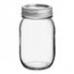 Choice 16 oz. Pint Regular Mouth Glass Canning / Mason Jar with Silver Metal Lid and Band - 12/Case Choice 16 oz. Pint Regular Mouth Glass Canning / Mason Jar with Silver Metal Lid and Band - 12/Case