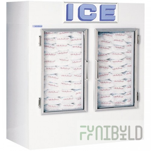 Polar Temp 650ADGP Two Door Auto Defrost Indoor Ice Merchandiser - 65 cu. ft.