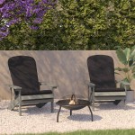 Flash Furniture Charlestown Light Gray Faux Wood Adirondack Chair with Gray Cushions - 2/Set Flash Furniture Charlestown Light Gray Faux Wood Adirondack Chair with Gray Cushions - 2/Set