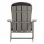 Flash Furniture Charlestown Light Gray Faux Wood Adirondack Chair with Gray Cushions - 2/Set Flash Furniture Charlestown Light Gray Faux Wood Adirondack Chair with Gray Cushions - 2/Set