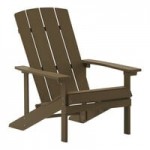 Flash Furniture Charlestown Light Gray Faux Wood Adirondack Chair with Gray Cushions - 2/Set Flash Furniture Charlestown Light Gray Faux Wood Adirondack Chair with Gray Cushions - 2/Set