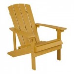 Flash Furniture Charlestown Light Gray Faux Wood Adirondack Chair with Gray Cushions - 2/Set Flash Furniture Charlestown Light Gray Faux Wood Adirondack Chair with Gray Cushions - 2/Set