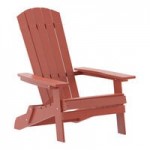 Flash Furniture Charlestown Light Gray Faux Wood Adirondack Chair with Gray Cushions - 2/Set Flash Furniture Charlestown Light Gray Faux Wood Adirondack Chair with Gray Cushions - 2/Set