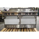 Scratch and Dent Garland SS684 Sentry Series 10 Sealed Burner Electric Restaurant Range with 2 Standard Ovens - 240V, 1 Phase, 33 kW