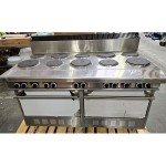 Scratch and Dent Garland SS684 Sentry Series 10 Sealed Burner Electric Restaurant Range with 2 Standard Ovens - 240V, 1 Phase, 33 kW