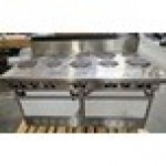 Scratch and Dent Garland SS684 Sentry Series 10 Sealed Burner Electric Restaurant Range with 2 Standard Ovens - 240V, 1 Phase, 33 kW