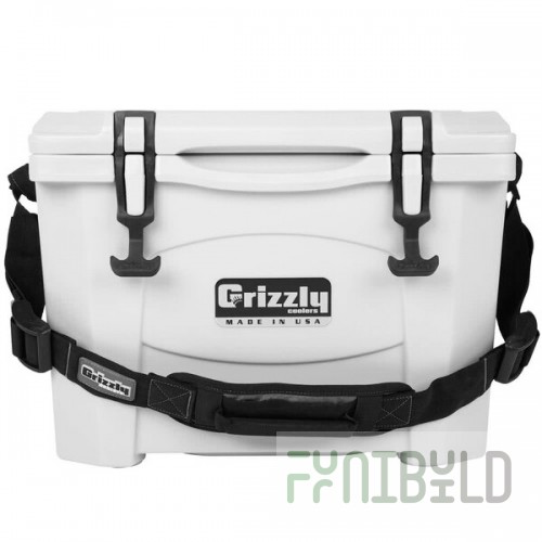Grizzly Cooler White 15 Qt. Outdoor Merchandiser / Cooler
