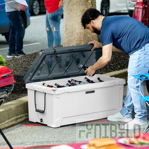 CaterGator CG170PA Panda 170 Qt. Rotomolded Outdoor Cooler / Ice Chest