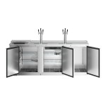 Avantco UDD-4-CT-S-6 Stainless Steel Kegerator / Beer Dispenser with (2) Triple Tap Tower and Club Top - (3) 1/2 Keg Capacity