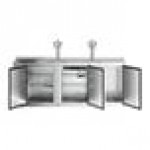 Avantco UDD-4-CT-S-6 Stainless Steel Kegerator / Beer Dispenser with (2) Triple Tap Tower and Club Top - (3) 1/2 Keg Capacity