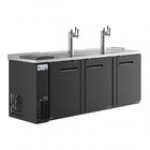 Avantco UDD-4-CT-S-6 Stainless Steel Kegerator / Beer Dispenser with (2) Triple Tap Tower and Club Top - (3) 1/2 Keg Capacity