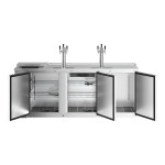 Avantco UDD-4-CT-S-6 Stainless Steel Kegerator / Beer Dispenser with (2) Triple Tap Tower and Club Top - (3) 1/2 Keg Capacity