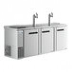 Avantco UDD-4-CT-S-6 Stainless Steel Kegerator / Beer Dispenser with (2) Triple Tap Tower and Club Top - (3) 1/2 Keg Capacity