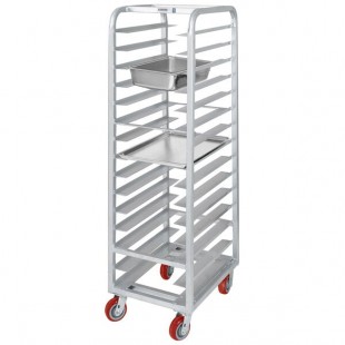 Channel AXD-UTR-15 15 Pan Heavy-Duty Aluminum Steam Table / Bun Pan Rack - Assembled Channel AXD-UTR-15 15 Pan Heavy-Duty Aluminum Steam Table / Bun Pan Rack - Assembled