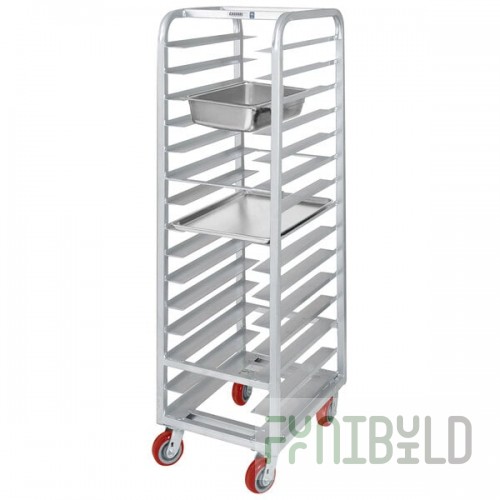 Channel AXD-UTR-15 15 Pan Heavy-Duty Aluminum Steam Table / Bun Pan Rack - Assembled