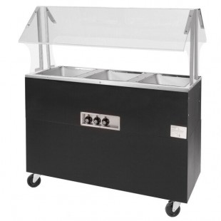 Advance Tabco BSW3-120-B-SB Enclosed Base Everyday Buffet Stainless Steel Three Pan Electric Hot Food Table - Sealed Well, 120V Advance Tabco BSW3-120-B-SB Enclosed Base Everyday Buffet Stainless Steel Three Pan Electric Hot Food Table - Sealed Well, 120V