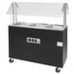 Advance Tabco BSW3-120-B-SB Enclosed Base Everyday Buffet Stainless Steel Three Pan Electric Hot Food Table - Sealed Well, 120V