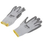 Cordova Threshold Gray HPPE / Steel / Glass Fiber Cut Resistant Gloves with Gray Polyurethane Palm Coating - Extra Large