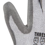 Cordova Threshold Gray HPPE / Steel / Glass Fiber Cut Resistant Gloves with Gray Polyurethane Palm Coating - Extra Large