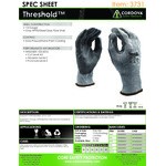 Cordova Threshold Gray HPPE / Steel / Glass Fiber Cut Resistant Gloves with Gray Polyurethane Palm Coating - Extra Large