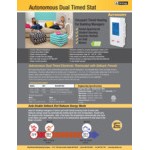 King Electric K702E-DTSB Autonomous Dual Timed Double Pole Thermostat - 16A, 208/240V