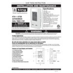 King Electric K702E-DTSB Autonomous Dual Timed Double Pole Thermostat - 16A, 208/240V