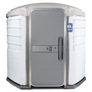 PolyJohn SA1-1008 We'll Care III White Wheelchair Accessible Portable Restroom - Assembled
