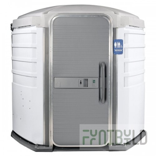 PolyJohn SA1-1008 We'll Care III White Wheelchair Accessible Portable Restroom - Assembled